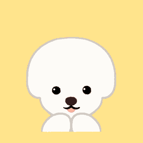 Biały piesek przesyła buziaka